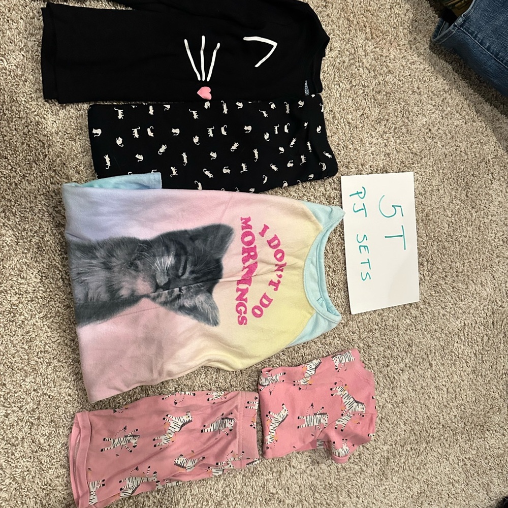Kids Pajamas Set - Cat and Zebra Prints